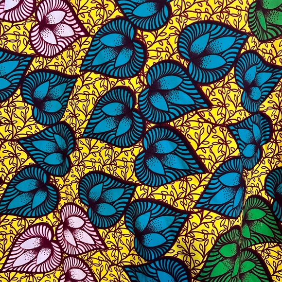 Women’s African Maxi Skirt Colorful Floral Pleated Back - Picture 2 of 11